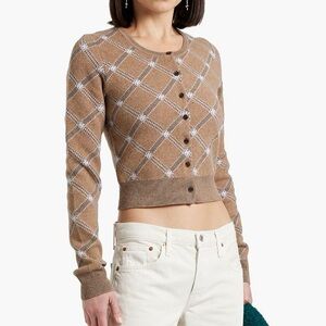 RE/DONE Tartan Cropped Cardigan